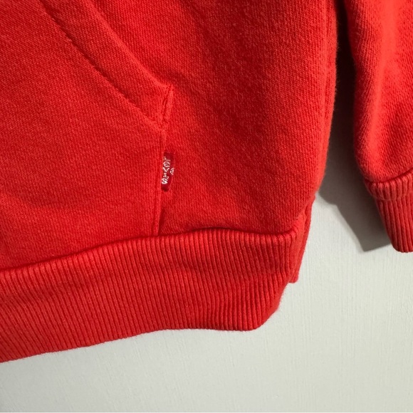 Levi's Red Orange Hoodie Sweater Size Large - Picture 7 of 8